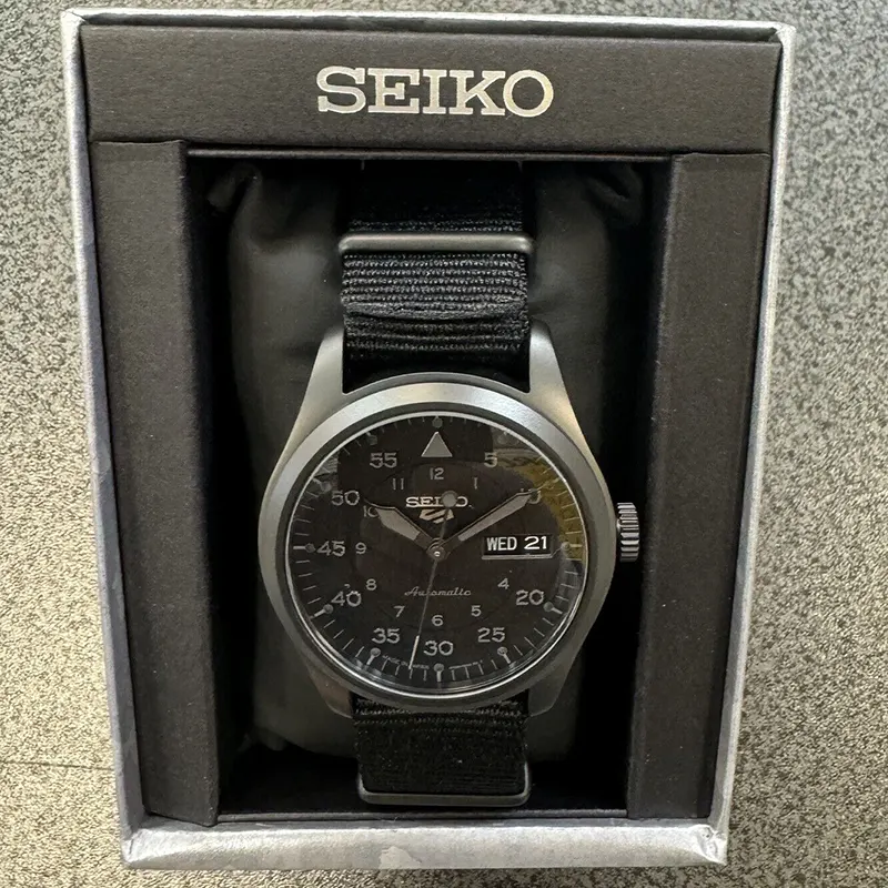 Seiko 5 Sports GMT Stealth Corporation Military Men's Watch- SRPJ11K1